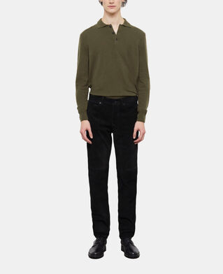 The Kooples H BLACK black suede leather pants