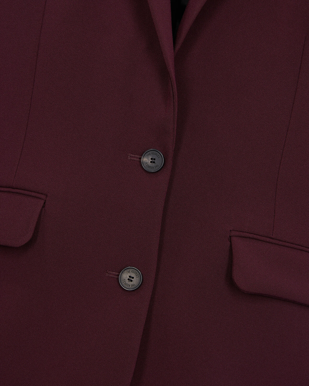 The Kooples FEMME BURGUNDY veste tailleur bordeaux en crêpe