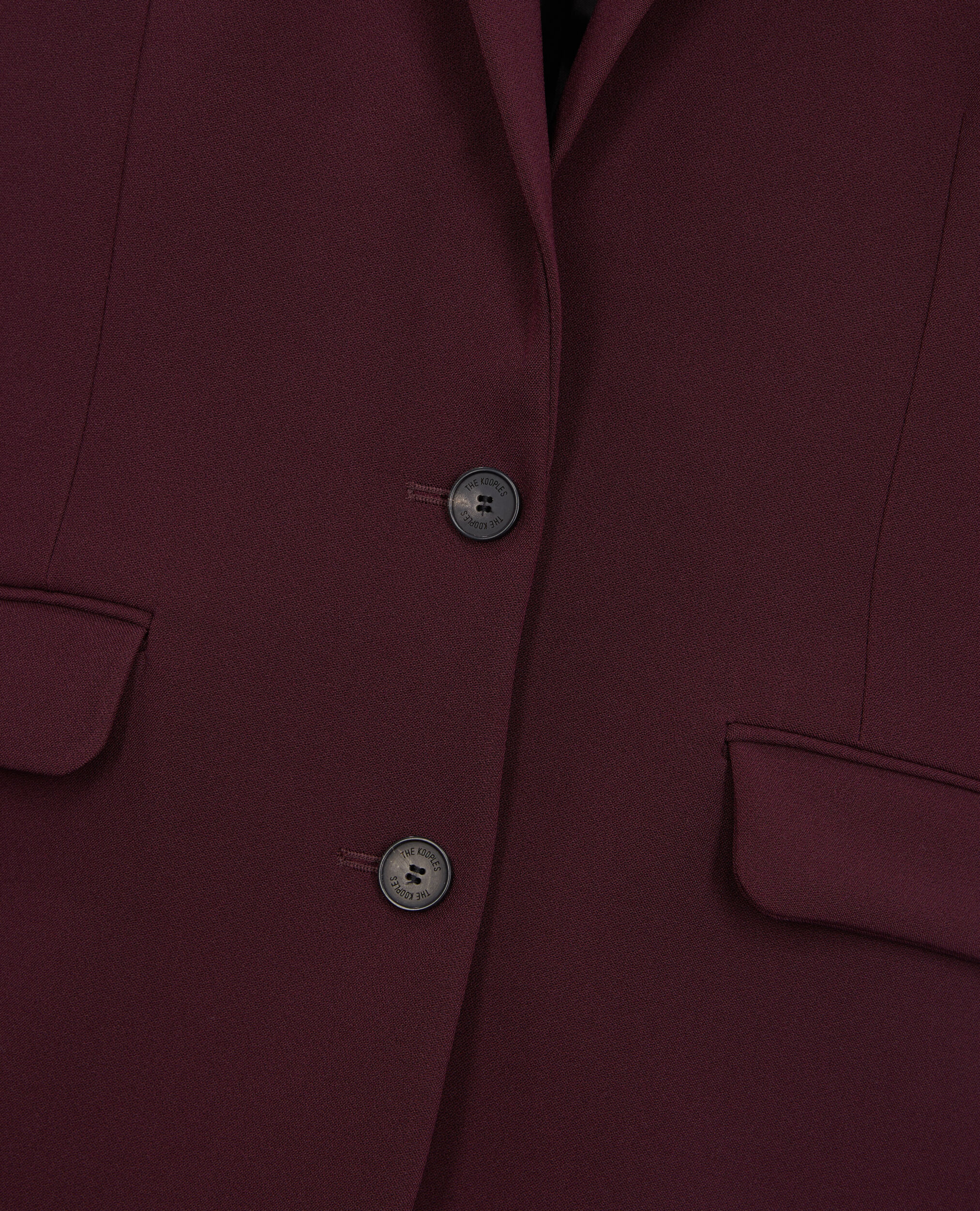 Veste tailleur bordeaux en crêpe, BURGUNDY, hi-res image number null