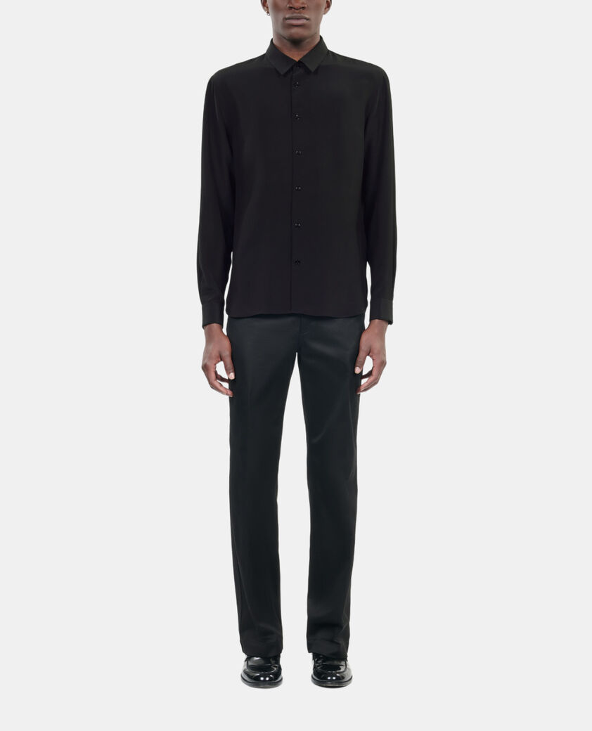 The Kooples HERREN BLACK schwarzes seidenhemd