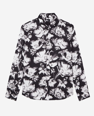 The Kooples HERREN BLACK WHITE bedrucktes hemd