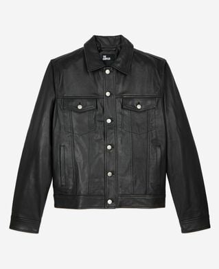 The Kooples H BLACK black leather jacket