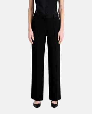 The Kooples WOMEN BLACK black crepe suit trousers