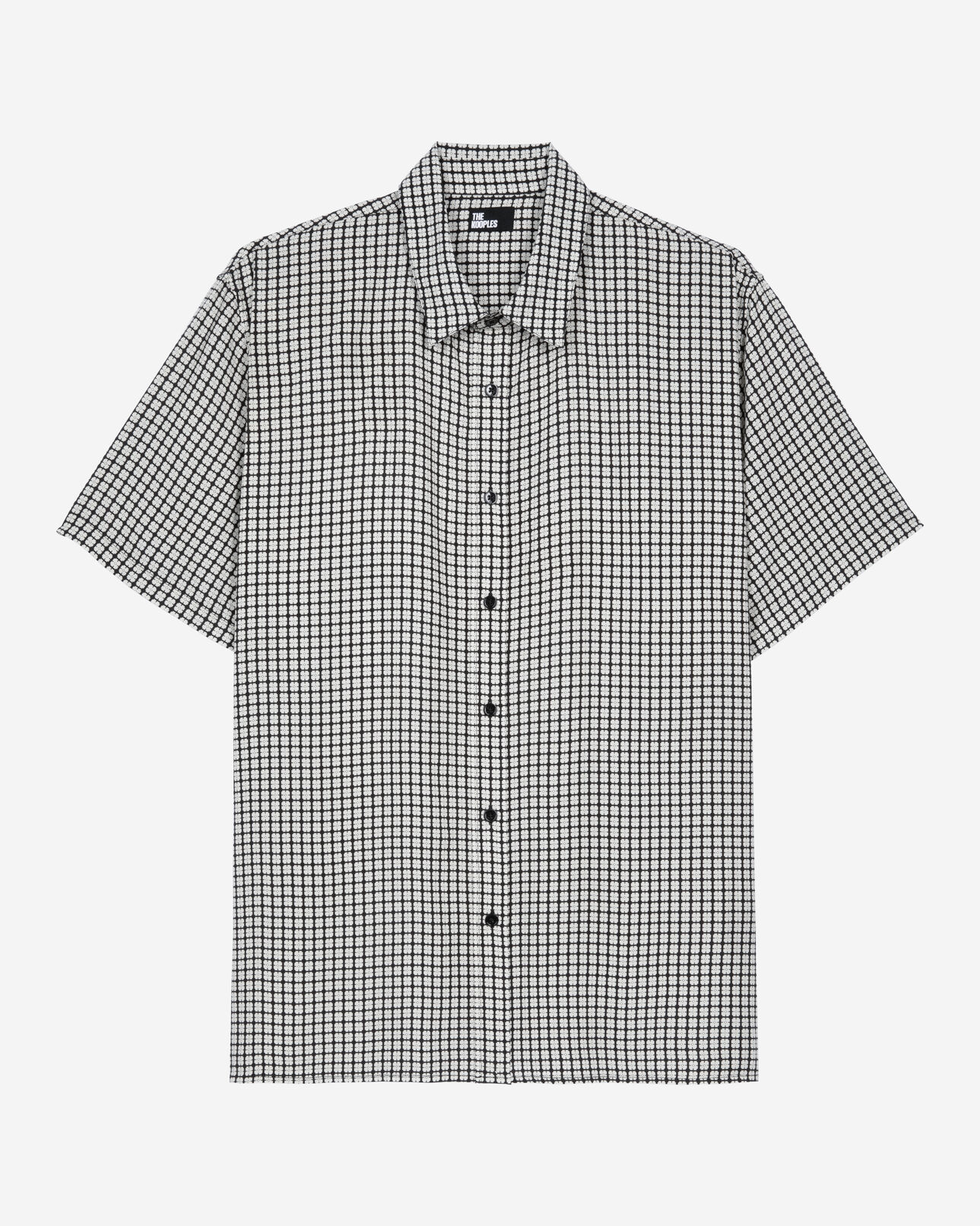 The Kooples HOMME BLACK WHITE chemise manches courtes imprimé fleuri