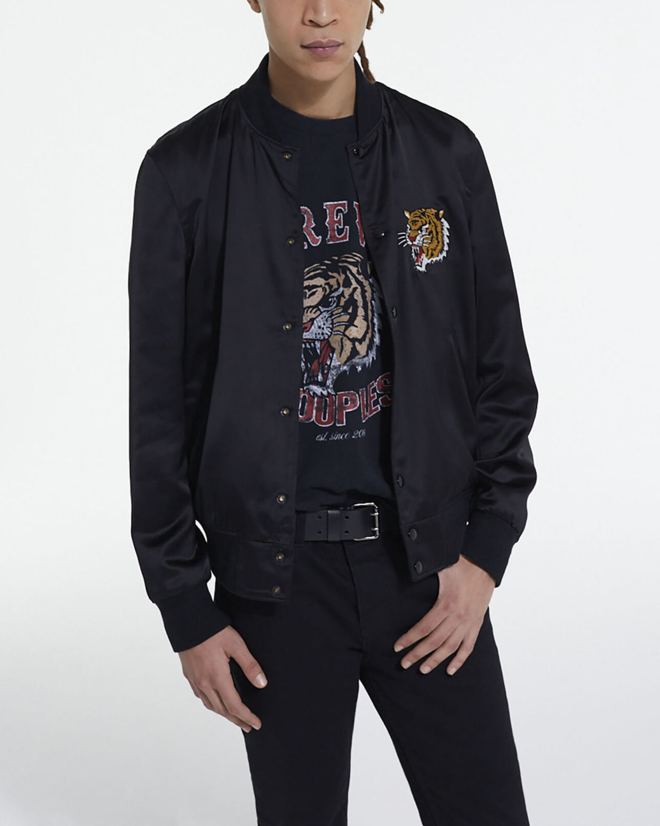 The Kooples HOMME BLACK blouson forever kooples réversible noir