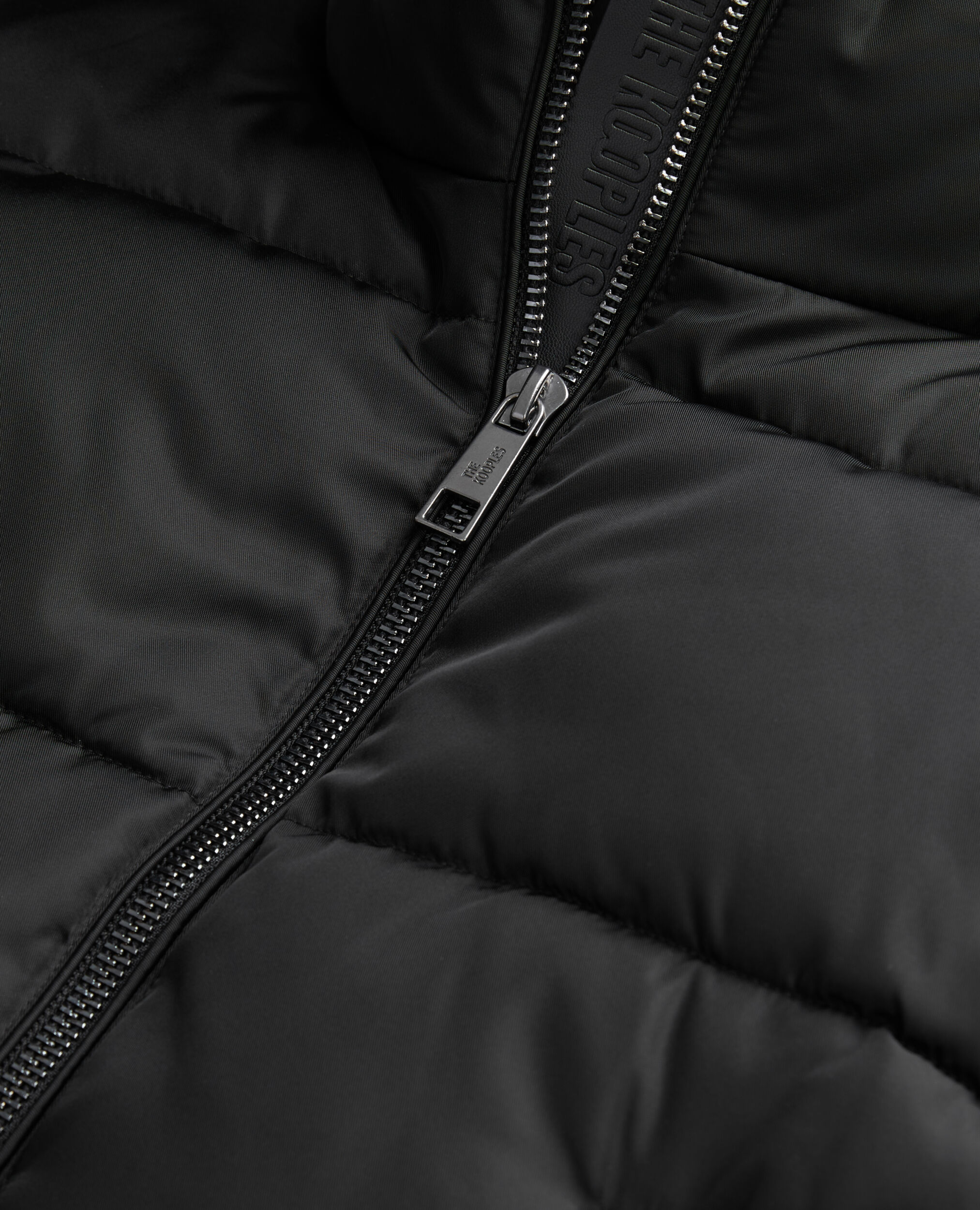 Black puffer jacket, BLACK, hi-res image number null