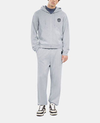 The Kooples MEN GREY MELANGE grey blazon hoodie