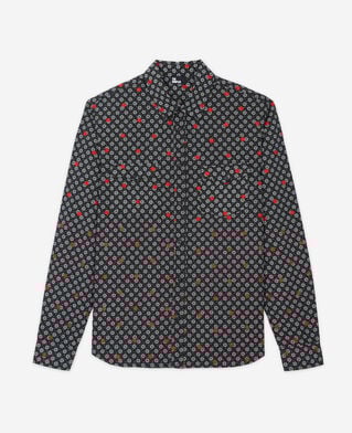The Kooples MEN BLACK printed shirt
