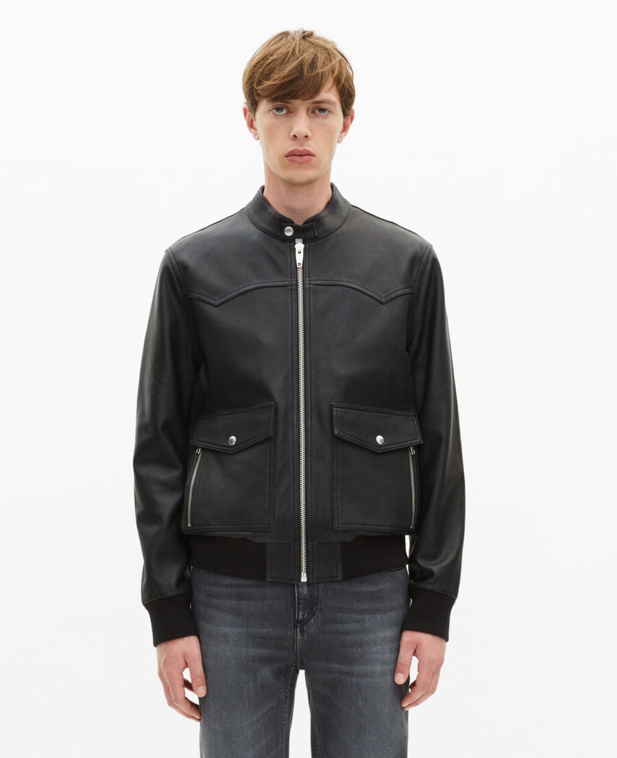 The Kooples HERREN BLACK schwarze lederjacke