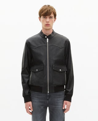 The Kooples HERREN BLACK schwarze lederjacke