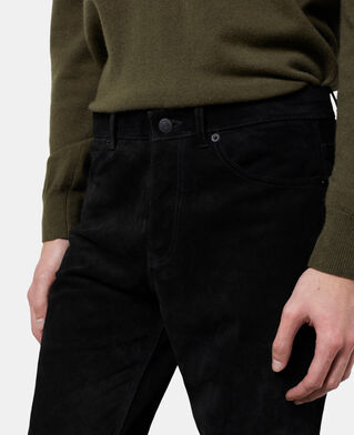 The Kooples H BLACK black suede leather pants