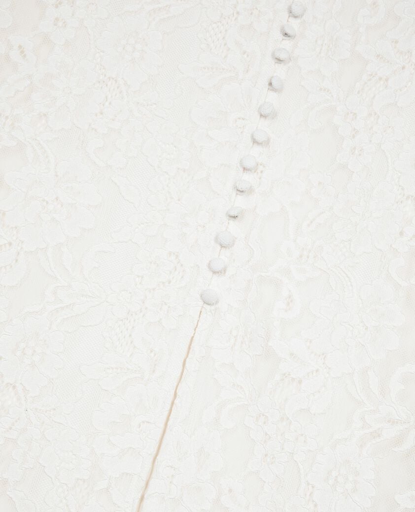 The Kooples F ECRU long white lace skirt