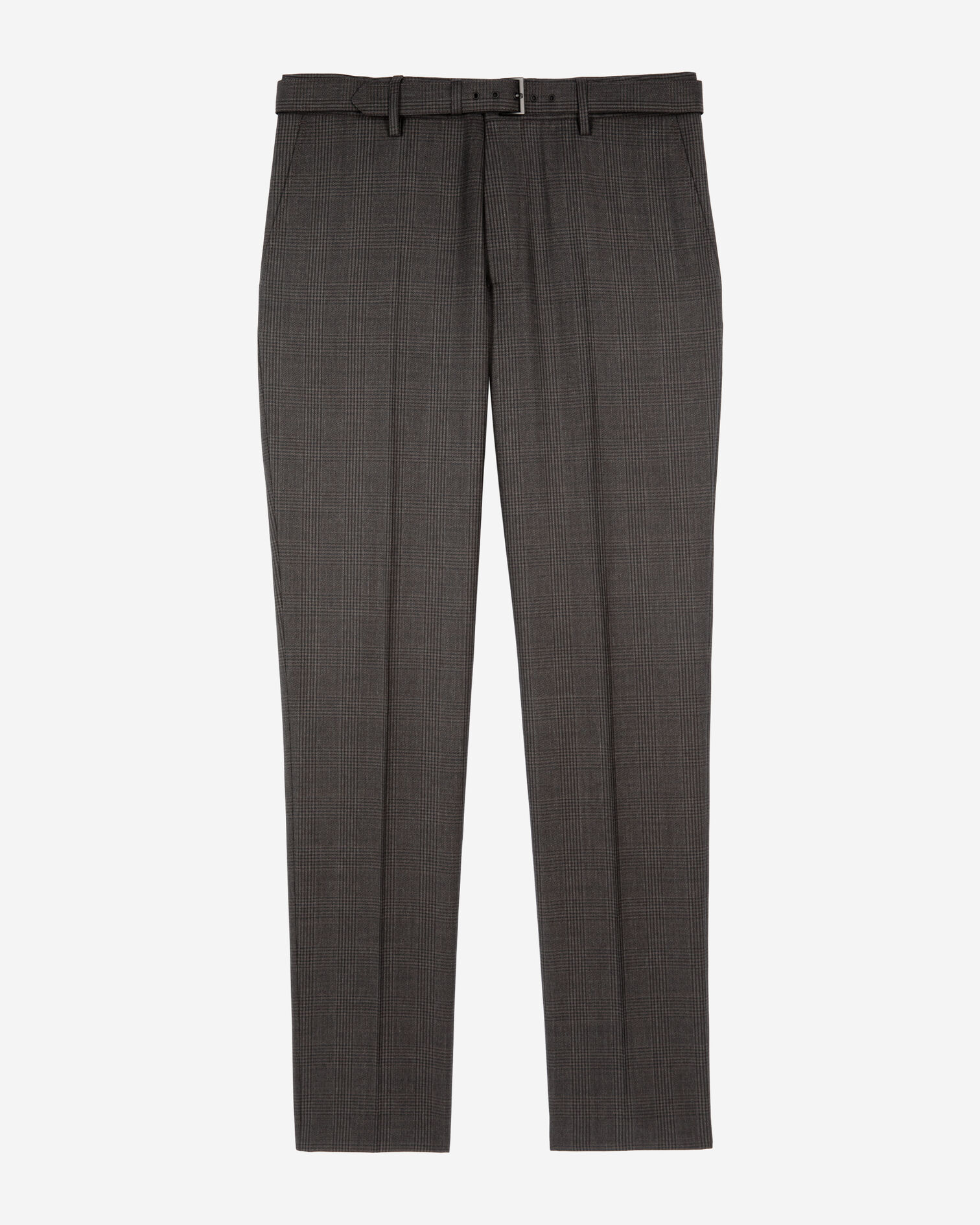 Pantalon de costume en laine prince de Galles gris, DARK GREY, hi-res image number null
