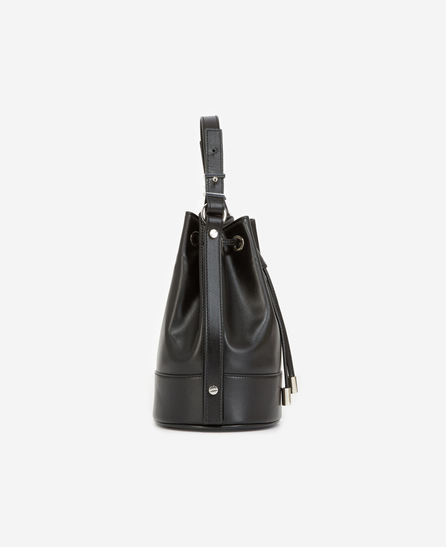 medium tina bag in smooth black leather