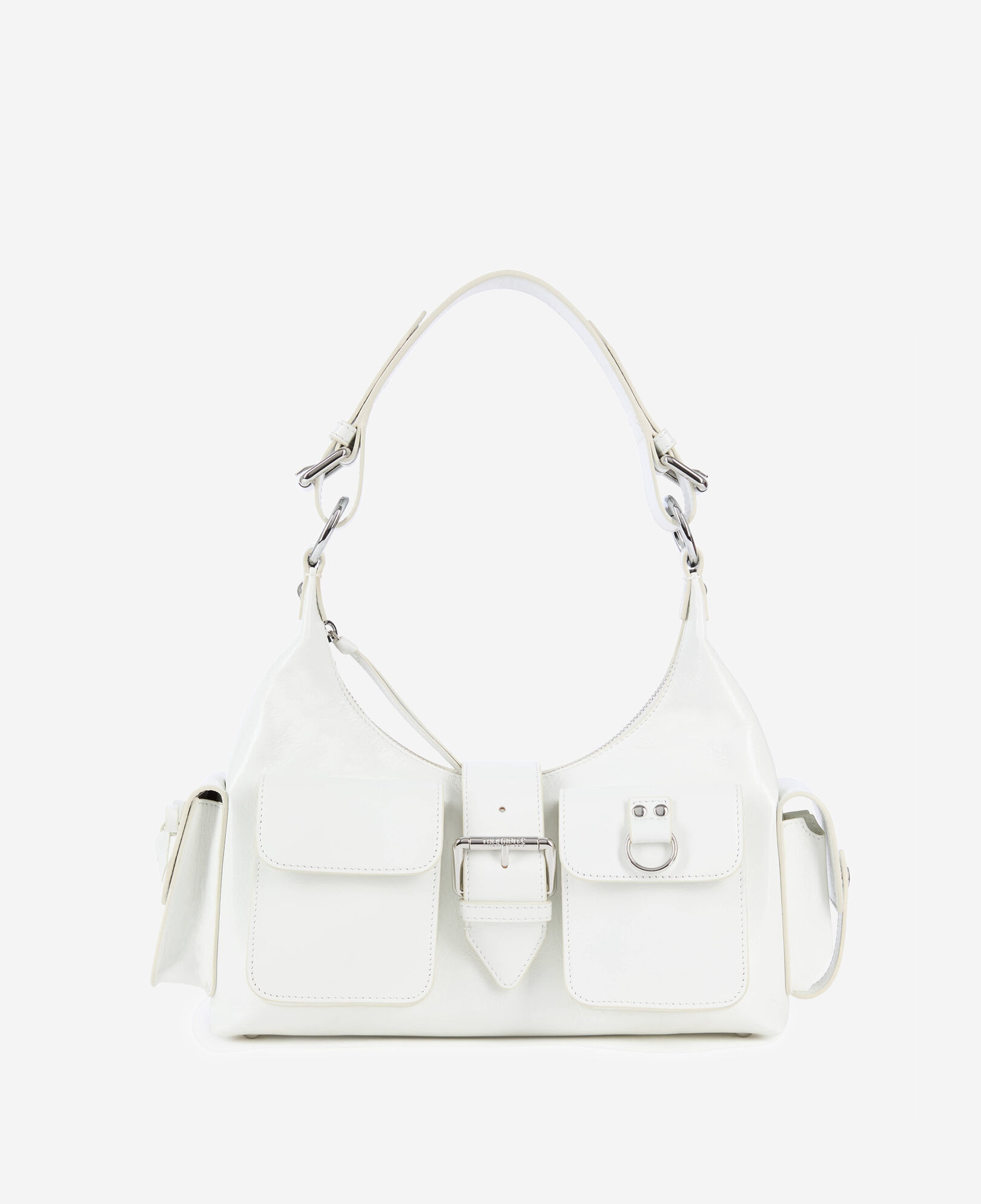 The Kooples FEMME WHITE sac amelia en cuir craquelé blanc