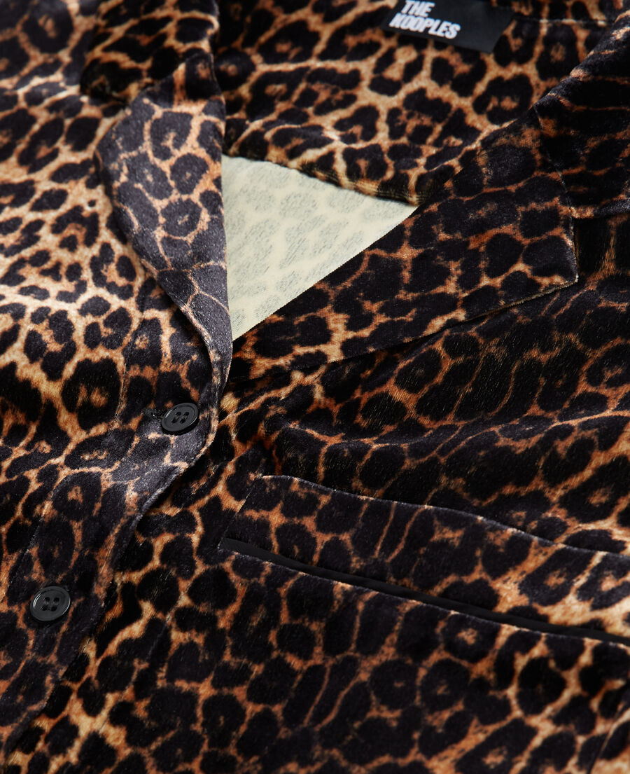 velvet leopard print shirt