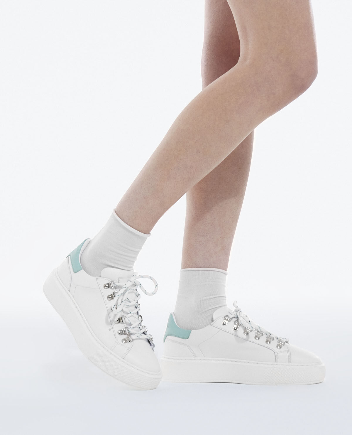Sneakers pelle sale bianche