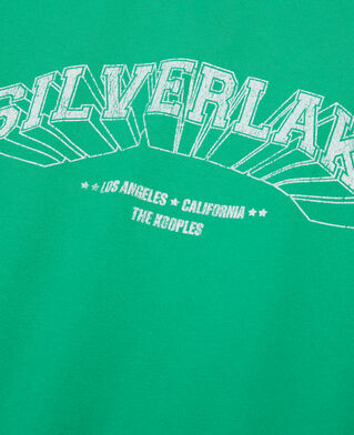 The Kooples F GREEN light green t-shirt with silverlake serigraphy