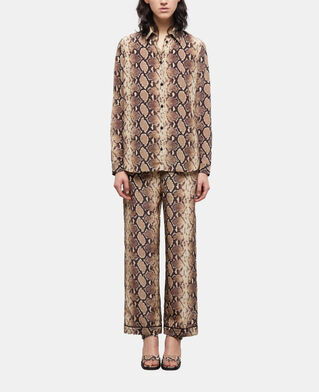 The Kooples F BEIGE snakeskin print shirt