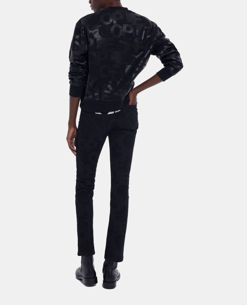 The Kooples WOMEN BLACK black sweatshirt with the kooples logo