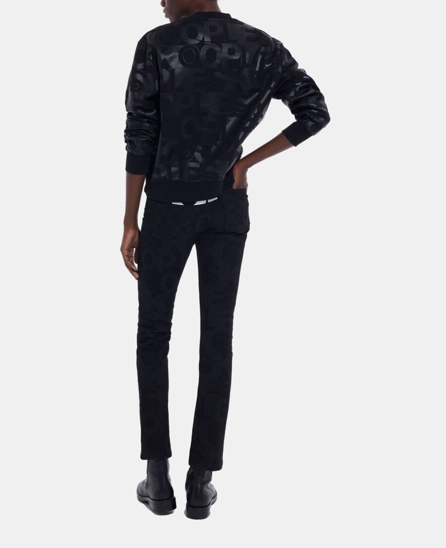 The Kooples WOMEN BLACK black sweatshirt with the kooples logo