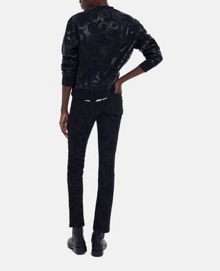 The Kooples WOMEN BLACK black sweatshirt with the kooples logo