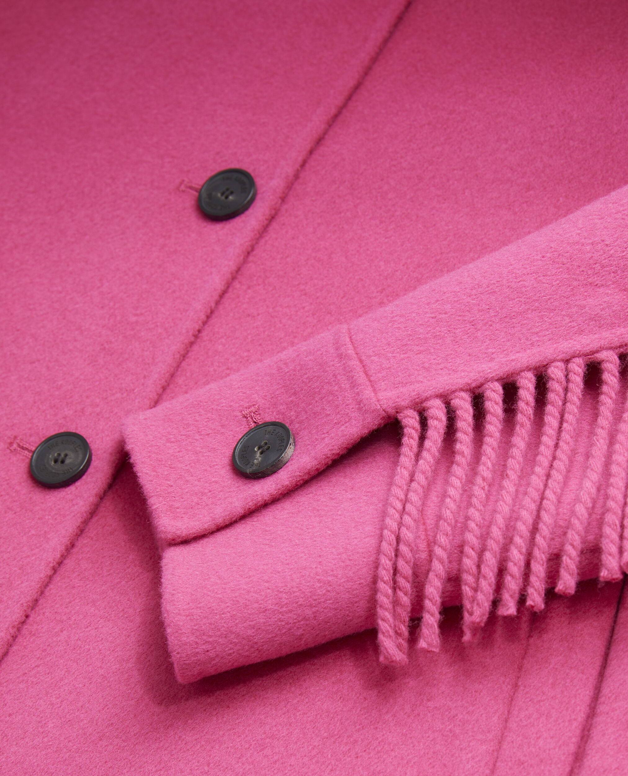Pink overshirt type jacket with fringes, FUSHIA, hi-res image number null