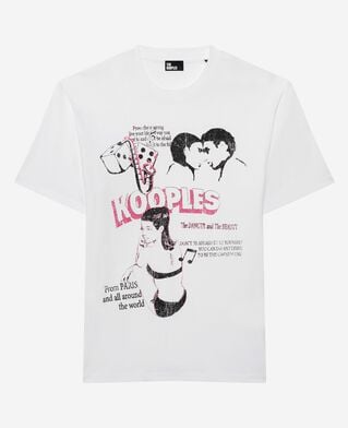The Kooples HOMME WHITE t-shirt avec sérigraphie blanc