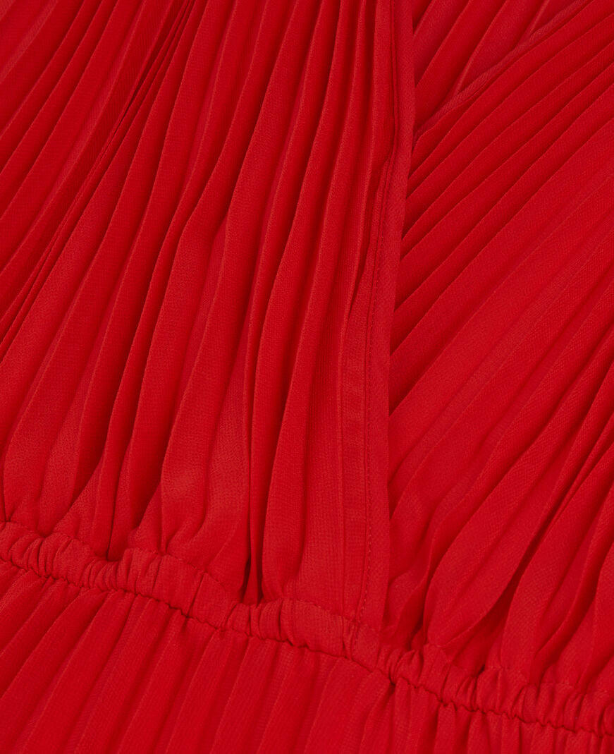 The Kooples WOMEN RED red pleated long dress