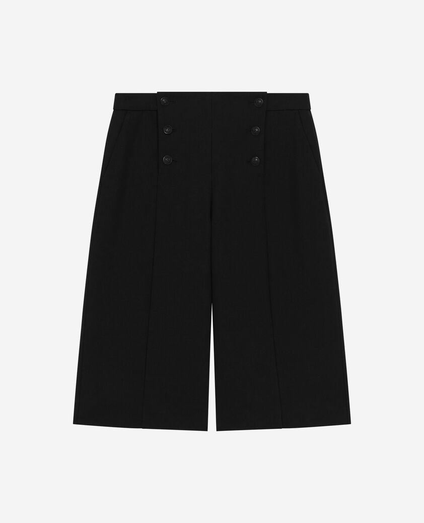 The Kooples WOMEN BLACK wide-leg pants with black bridge