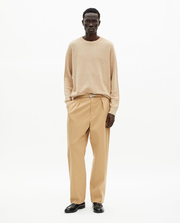 The Kooples HOMBRE BEIGE pantalón beige con pinzas