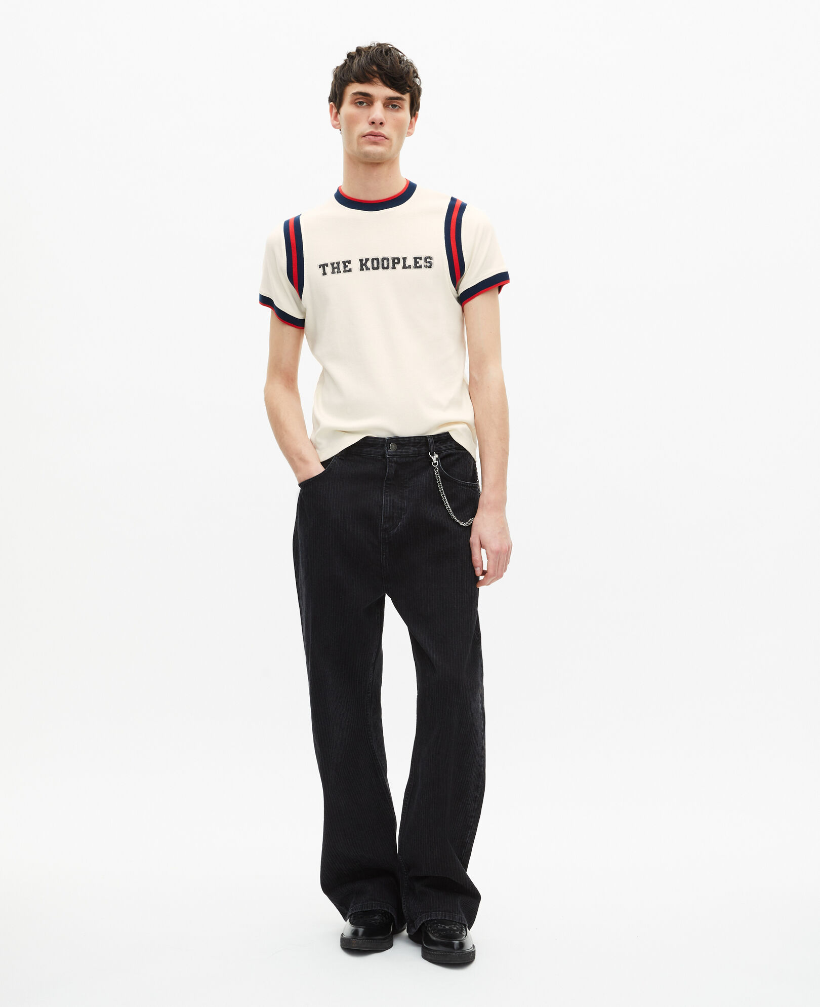 The Kooples HOMME ECRU t-shirt logo écru