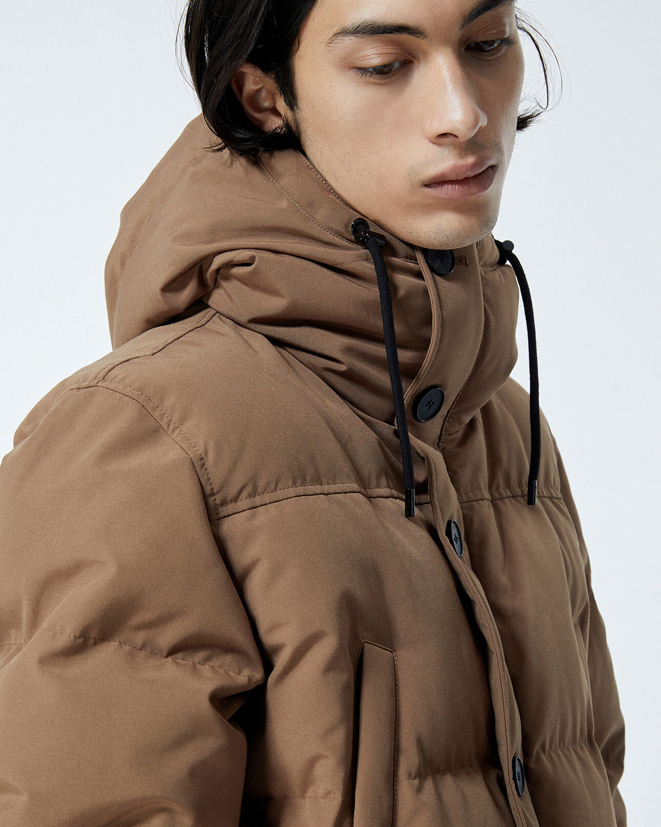 The Kooples HOMBRE TABACCO parka algodón camel acolchada