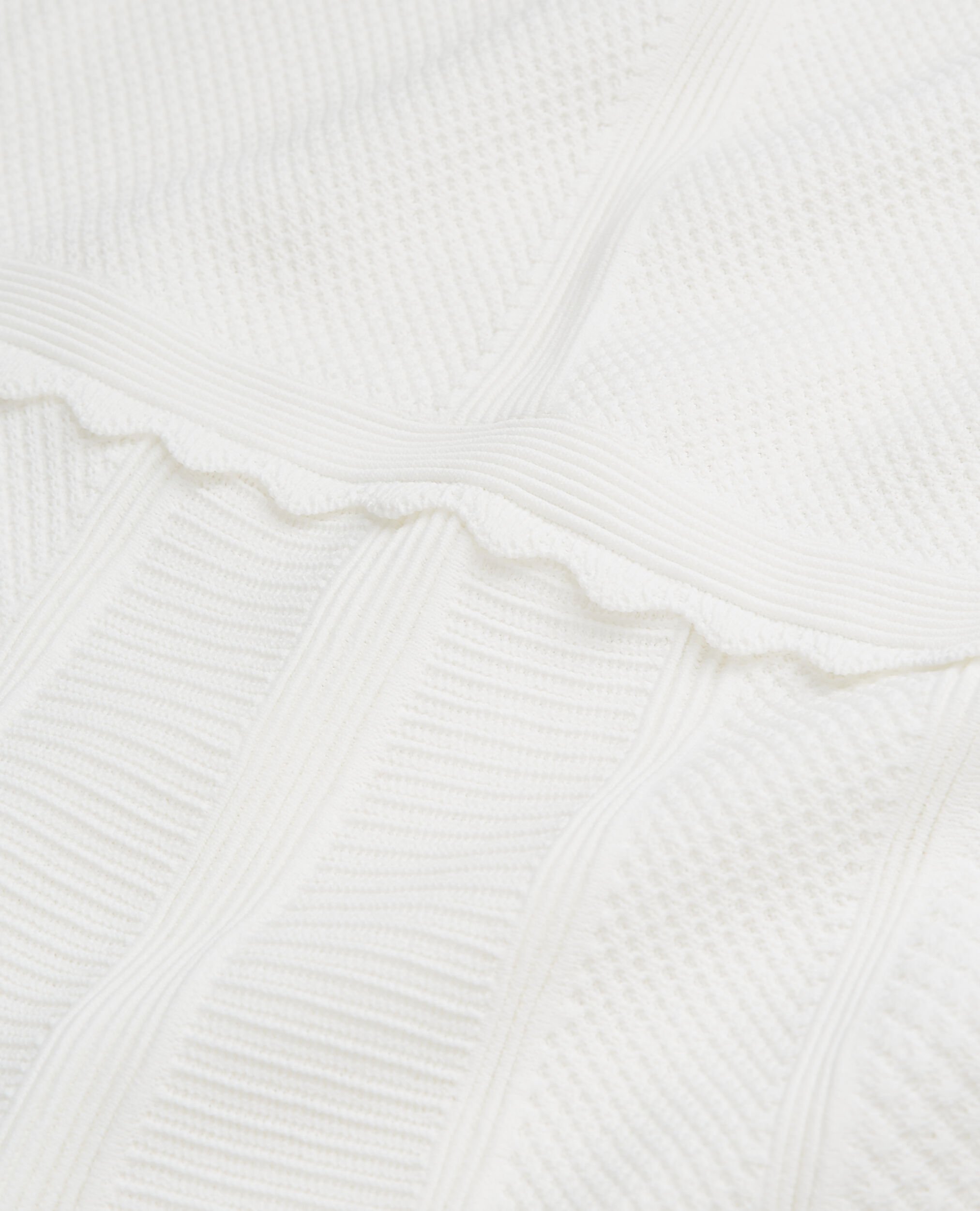 Robe courte blanche en maille, WHITE, hi-res image number null