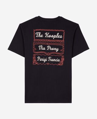 The Kooples HERREN DARK NAVY t-shirt mit siebdruck via prony marine
