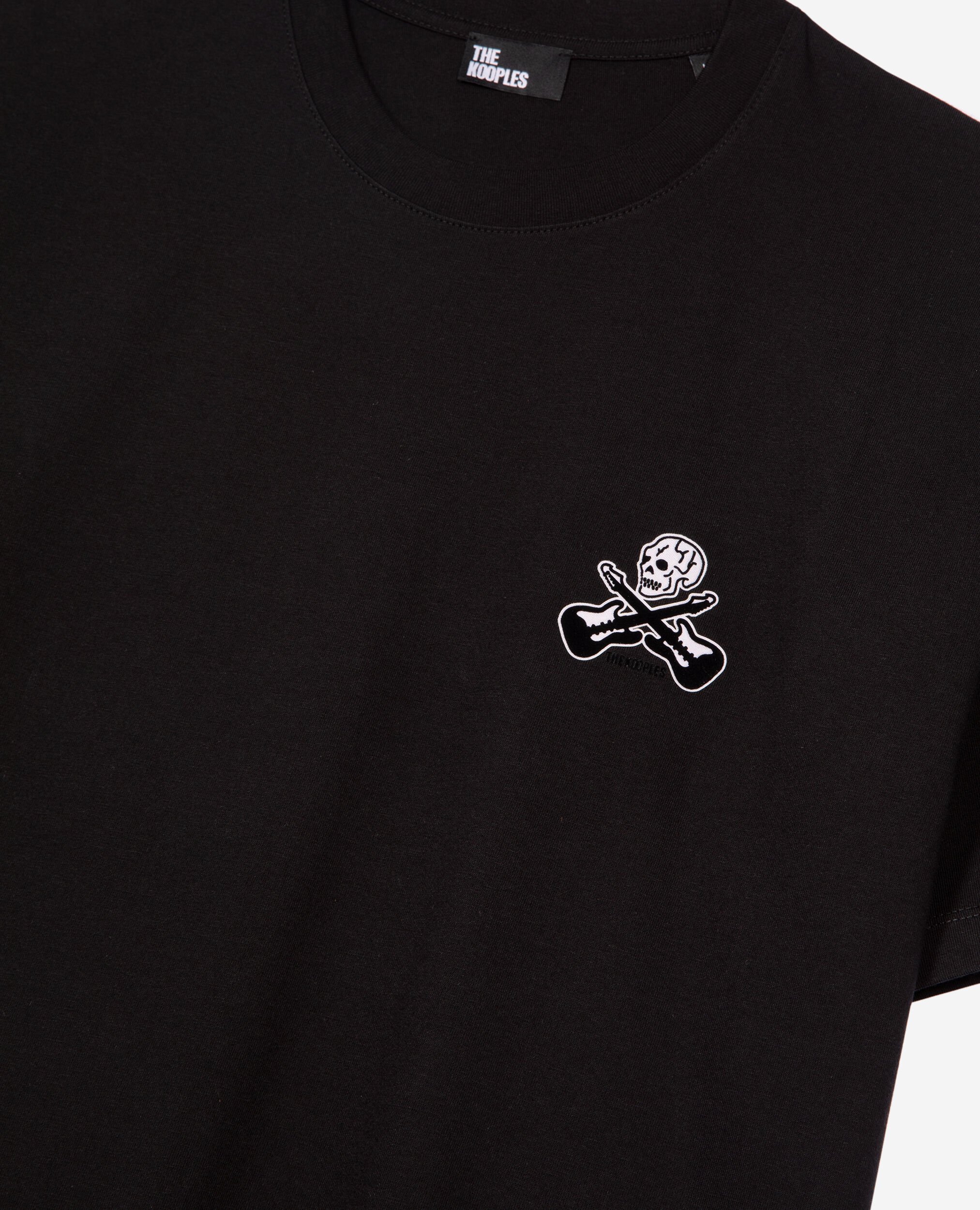T-shirt with black flocking, BLACK, hi-res image number null