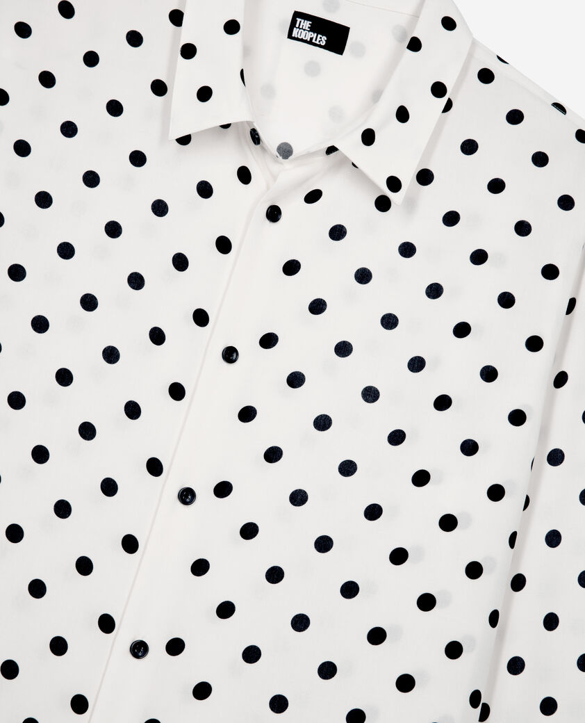 The Kooples HERREN WHITE / BLACK bedrucktes hemd mit weißen punkten