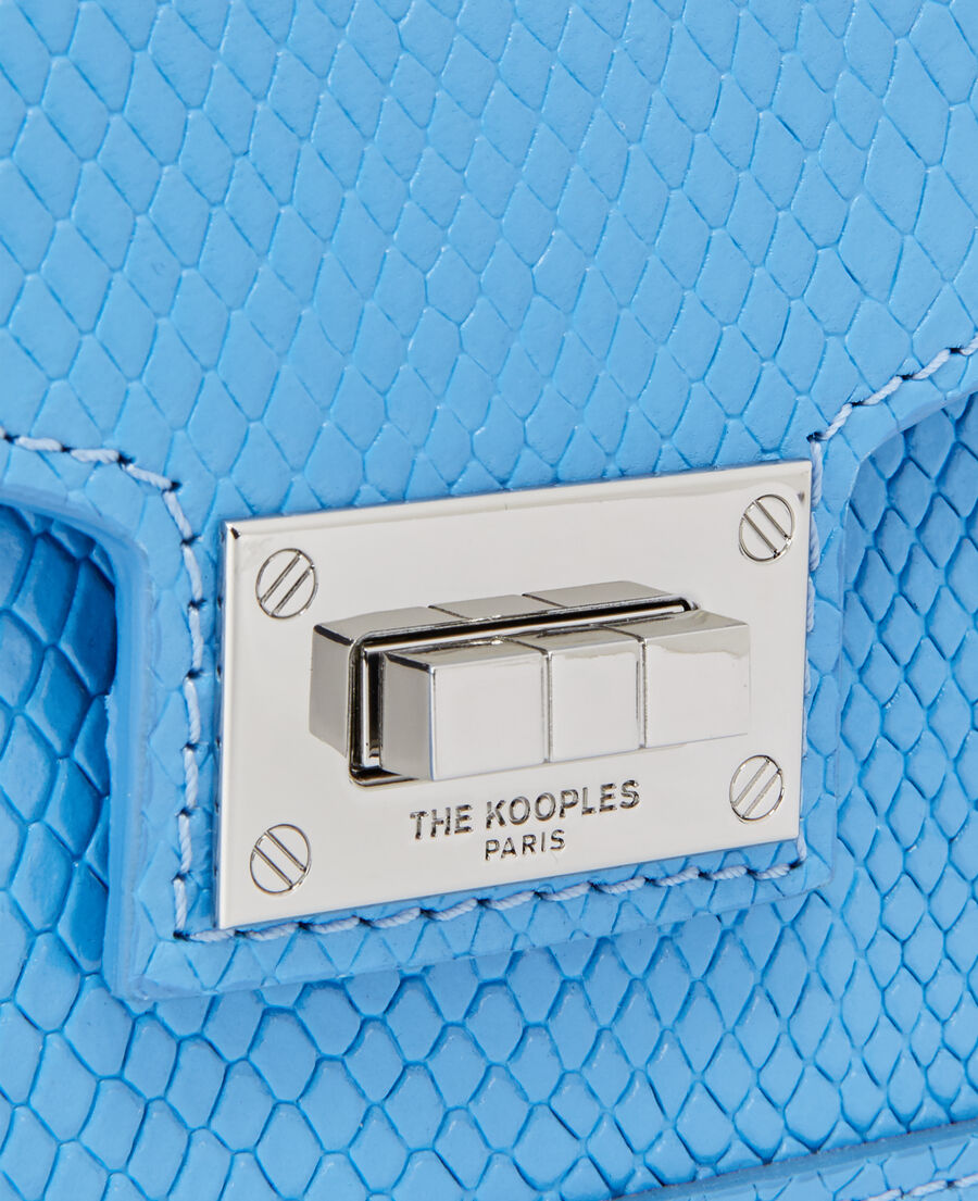 sac emily small en cuir bleu