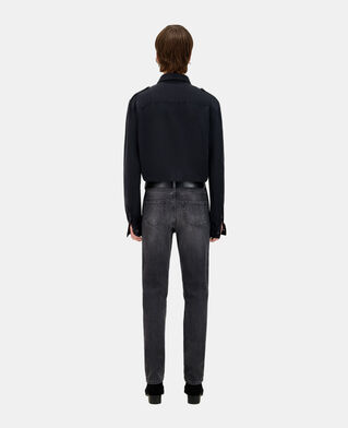 The Kooples HERREN DARK GREY graue slim-fit jeans