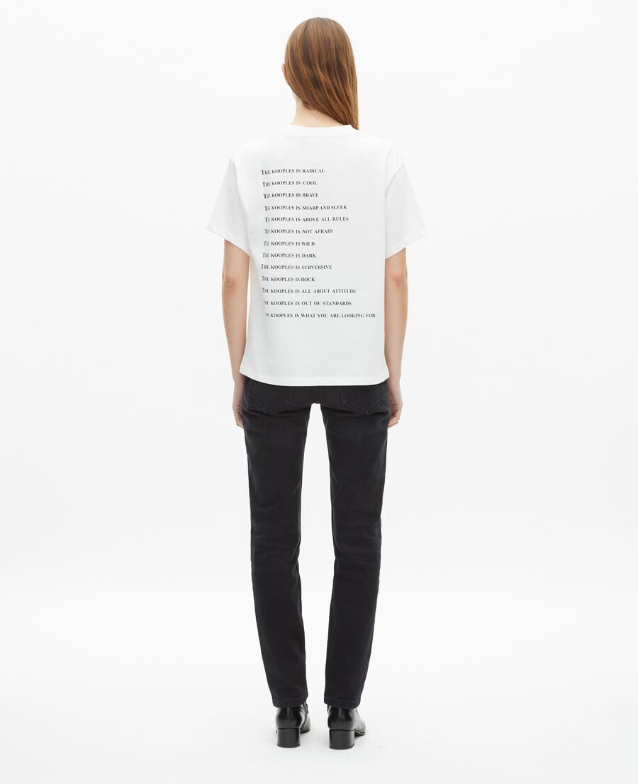 The Kooples F WHITE what is t-shirt with white beads