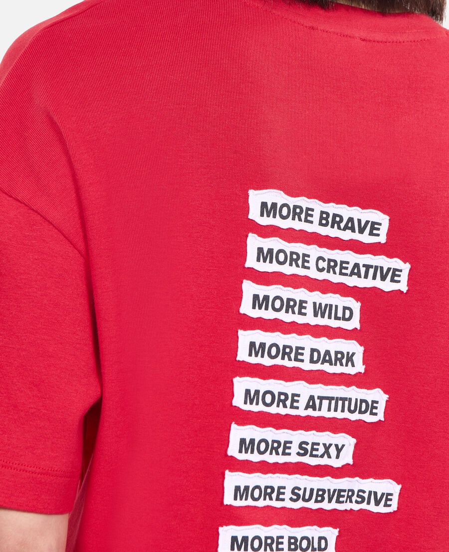 The Kooples FEMME RUBIS t-shirt avec patchs rouge