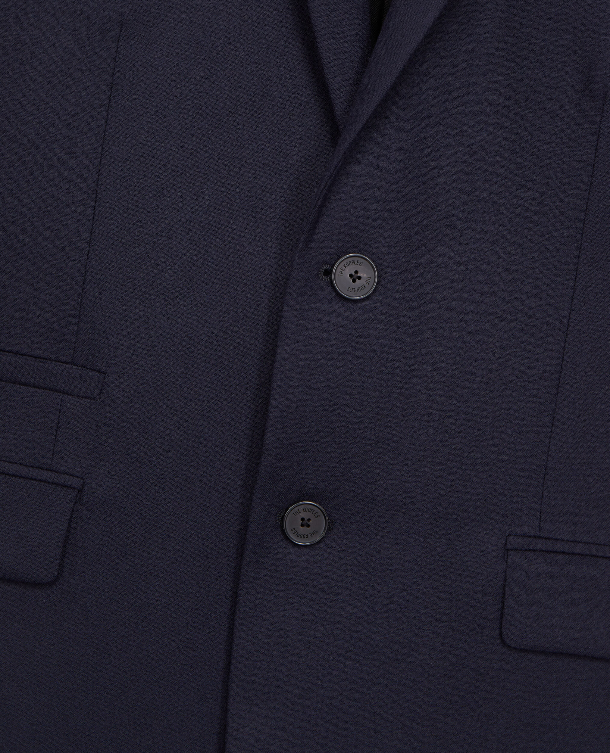 Navy flannel suit jacket, NAVY, hi-res image number null