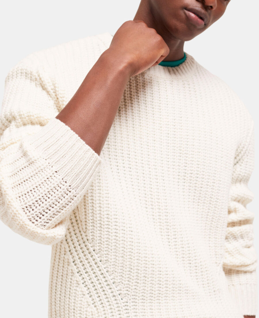 pull en maille écru