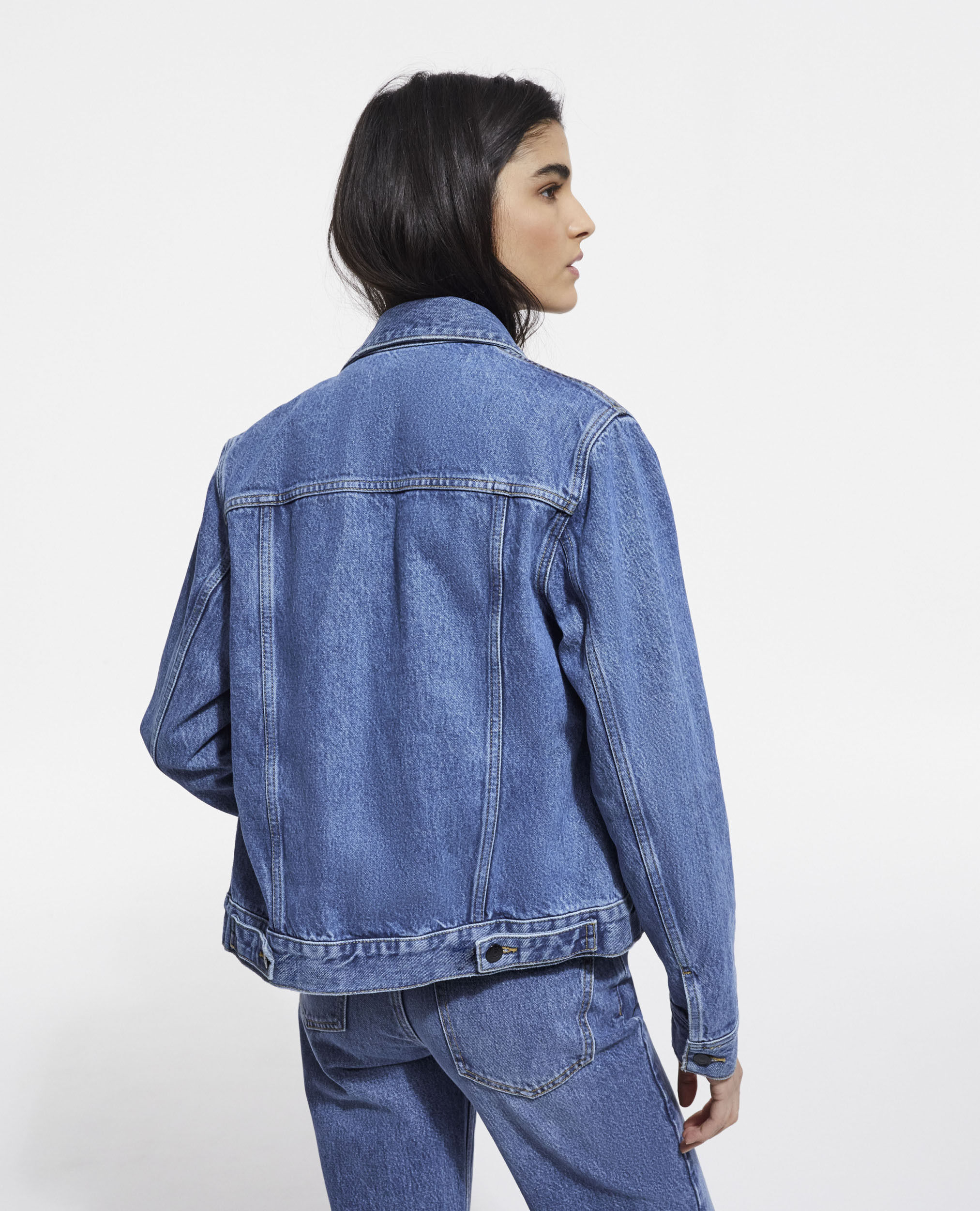 Blue denim jacket, BLUE DENIM, hi-res image number null