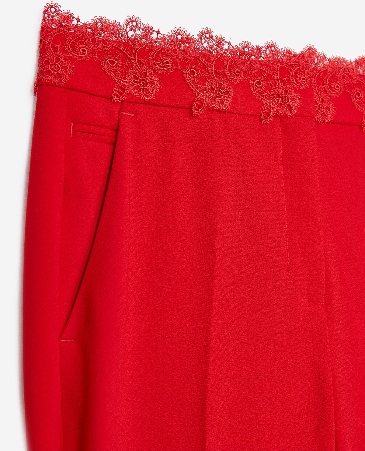 Red store lace pants