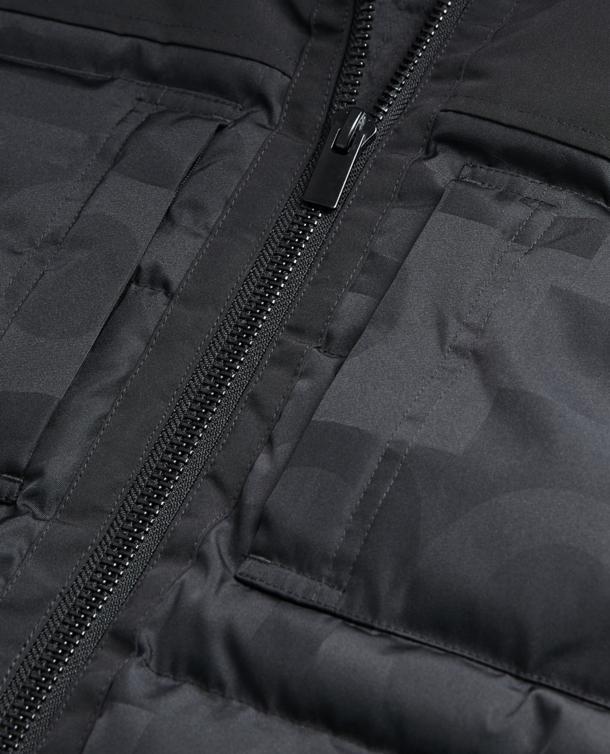 Black down jacket with The Kooples logo, BLACK, hi-res image number null