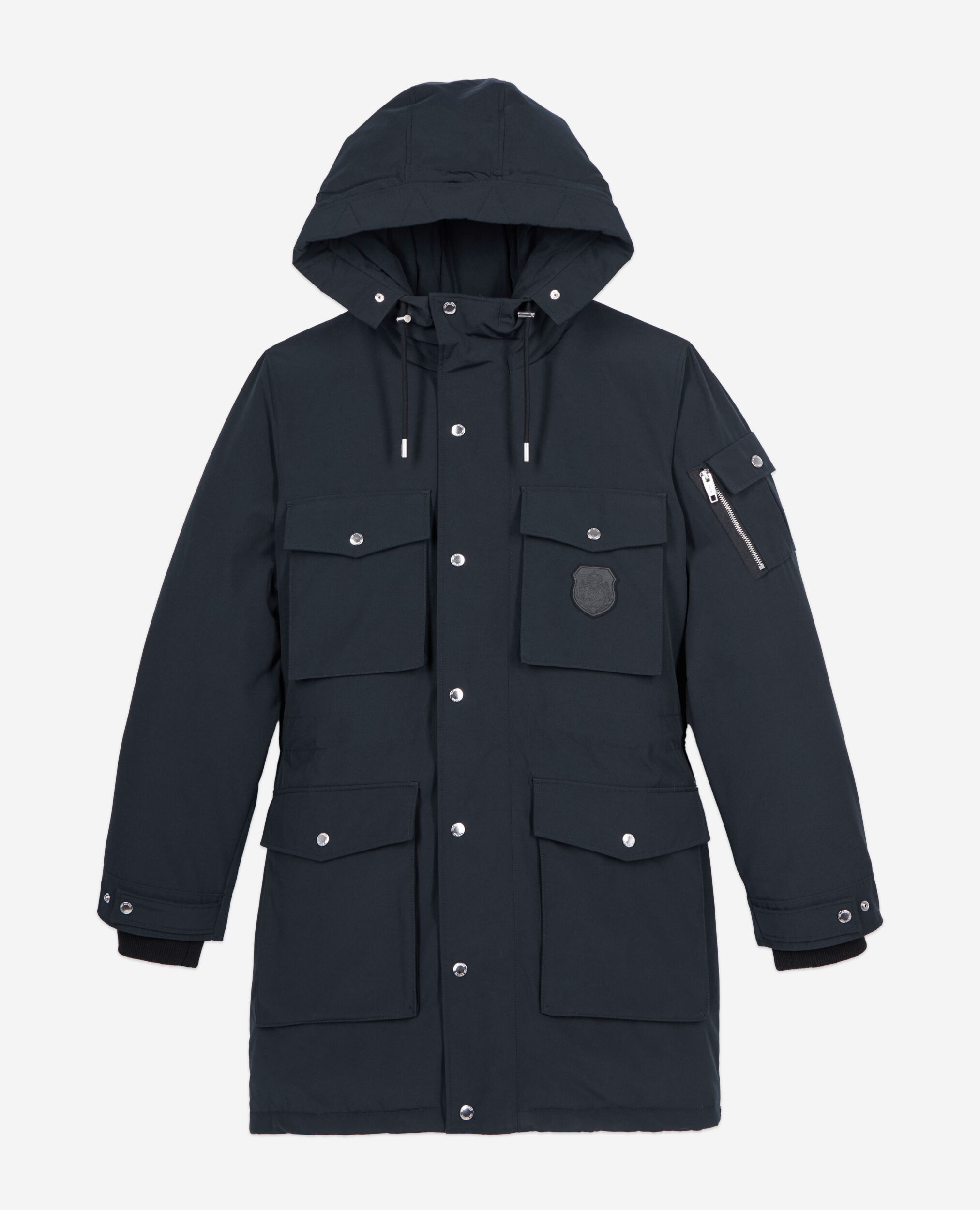 Navy hooded parka outlet