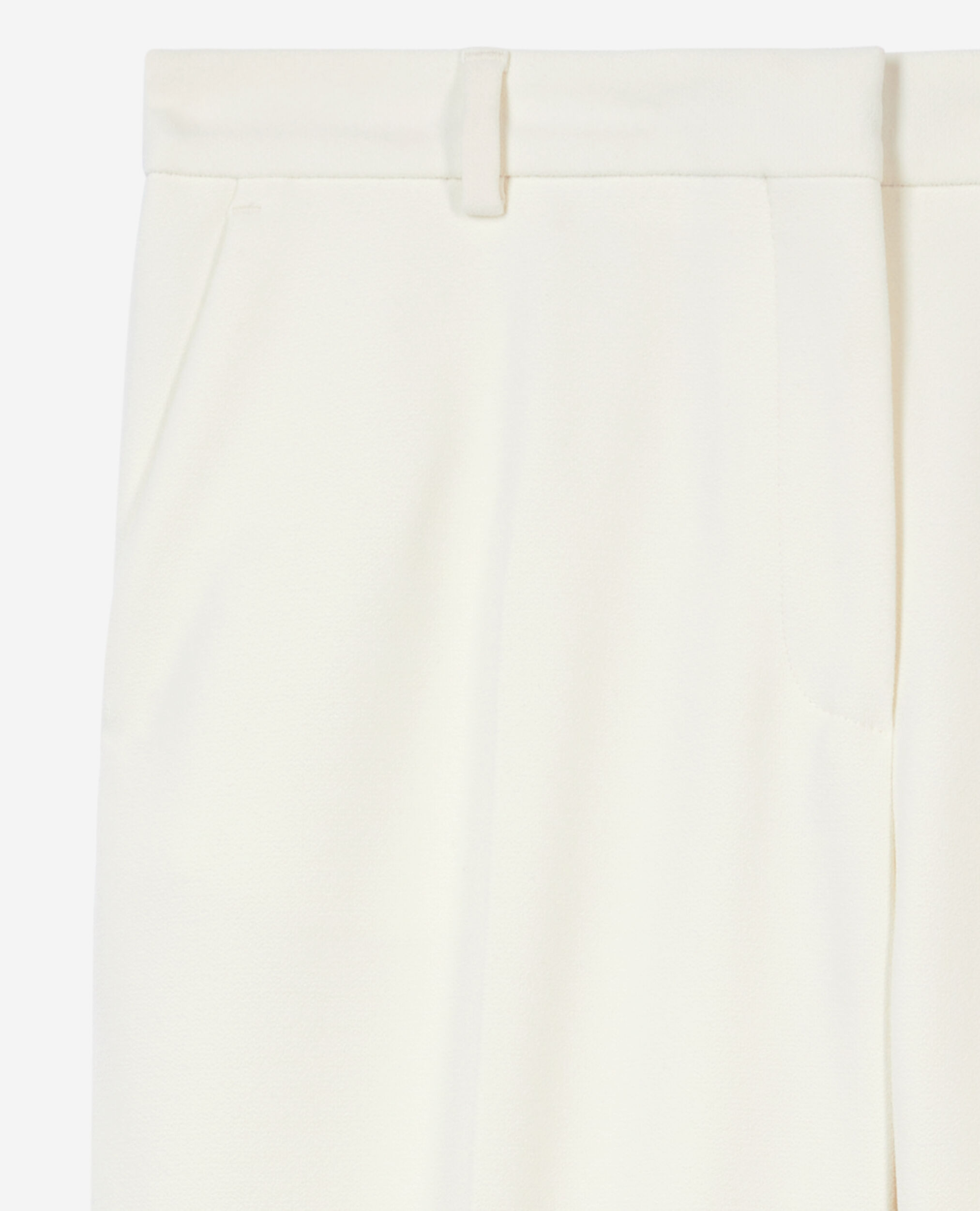 Pantalón traje blanco crudo crepé, ECRU, hi-res image number null