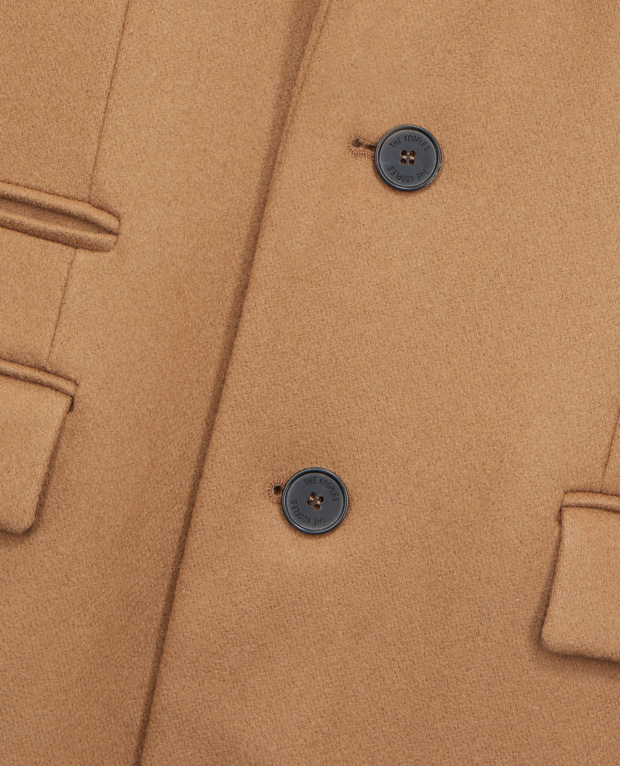 Long camel coat in wool blend