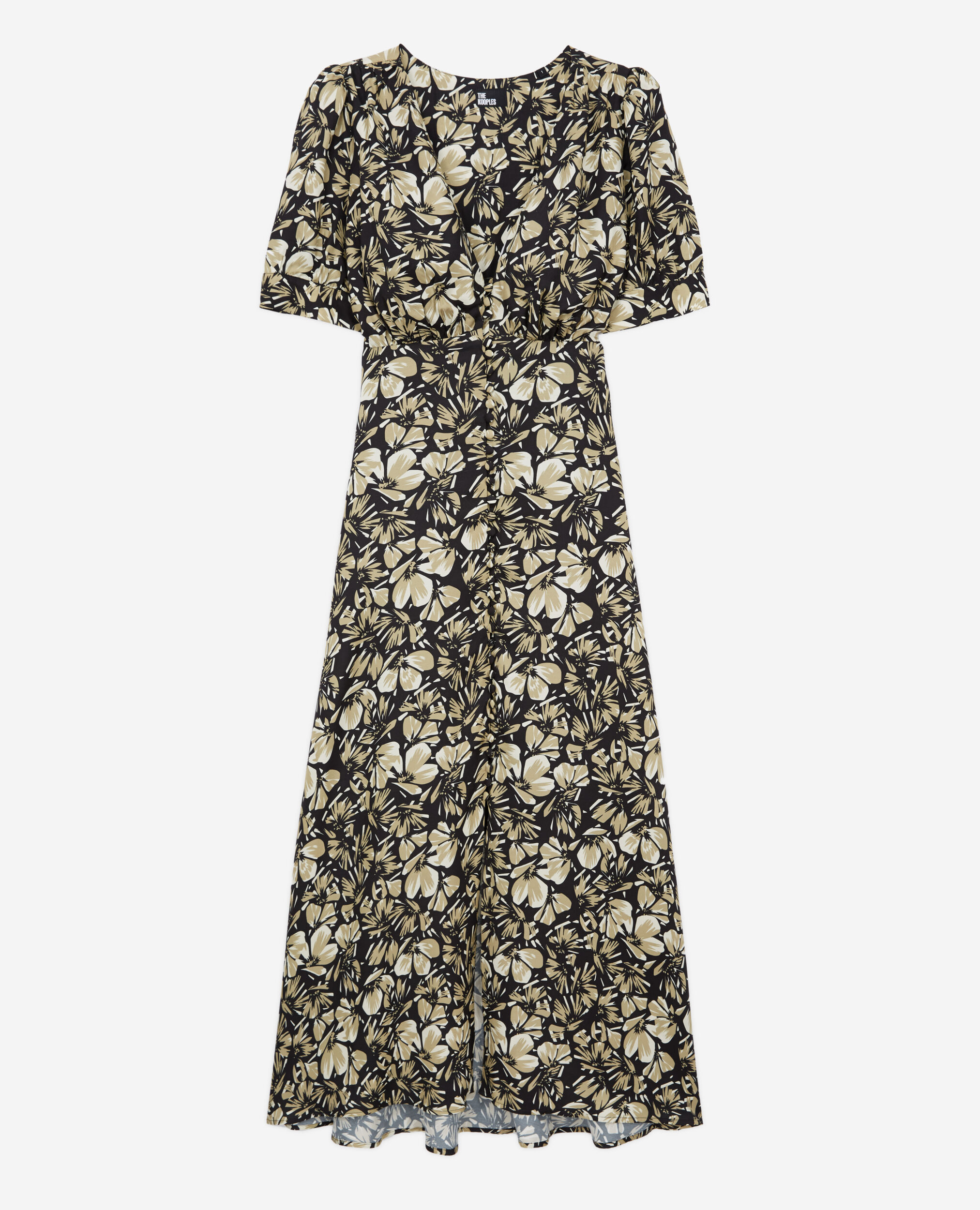 The kooples gold sales leaf printed maxi